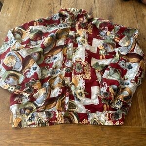 Vintage FUDA international silk bomber jacket tea